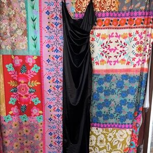 Black Polyester Blend  Dress